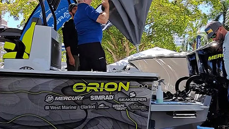 Rocket Shādē Demo on Center Consoles Only boat at Palm Beach Boat Show 2023